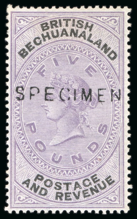 Stamp of Bechuanaland » British Bechuanaland 1888, Complete Specimen set (12) 1d to £5, overprinted
