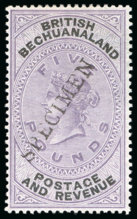 Stamp of Bechuanaland » British Bechuanaland 1888, Complete Specimen set (12) 1d to £5, overprinted