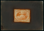 Stamp of Canada Canada - 1859 5c vermilion "The Beaver". Glass support cliché