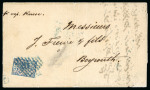 Stamp of Egypt » Russian Post Offices » Alexandria 1866, ROPIT 2pi blue, good to very large margins, neatly