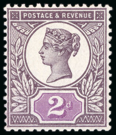 Stamp of Great Britain » 1855-1900 Surface Printed » 1887-1900 Jubilee Issue & 1891 £1 Green 1887-1901 Jubilee Issue 2d colour trial with head plate