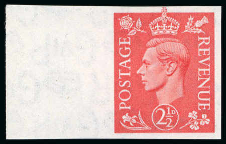 Stamp of Great Britain » King George VI 1950-52, New Colours 1/2d to 2 1/2d set of five imperf. imprimaturs
