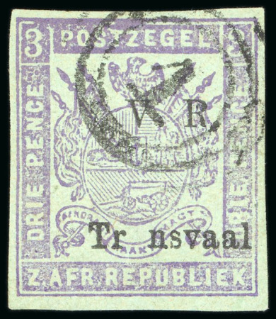 Stamp of South Africa » Transvaal 1879, Stamp Commission overprints, 3d mauve on green,