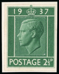 Stamp of Great Britain » King Edward VIII 1937 2 1/2d Edward VIII Coronation set of 4 imperf. essays depicting the King from the Humphrey Paget effigy