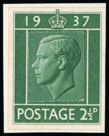 Stamp of Great Britain » King Edward VIII 1937 2 1/2d Edward VIII Coronation set of 4 imperf. essays depicting the King from the Humphrey Paget effigy