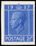 Stamp of Great Britain » King Edward VIII 1937 2 1/2d Edward VIII Coronation set of 4 imperf. essays depicting the King from the Humphrey Paget effigy
