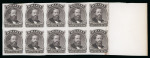 Stamp of Brazil » 1866-83 Dom Pedro » 1866 "Black Beard" Issue 1866, 80r violet black, imperforate plate proof of ten