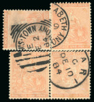 Stamp of South Africa » Cape of Good Hope Cape of Good Hope - 1885 5s orange. Group of four items