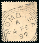 Stamp of Kenya, Uganda and Tanganyika » British East Africa British East Africa - 1890 4 annas. Group of 11 items