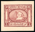 Stamp of Egypt » 1864-1906 Essays 1871 Essays of V. Penasson, eight 1pi essays for postal stationery on pieces and one envelope