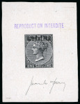 Stamp of Gibraltar 1889, Sperati reproduction 1s plate proof on thick