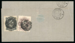 Stamp of Brazil » 1866-83 Dom Pedro » 1866 "Black Beard" Issue 1866, 20r violet slate, together with 200r black on cover to Argentina