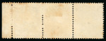 Stamp of Brazil » 1866-83 Dom Pedro » 1866 "Black Beard" Issue 1866, 80r violet black, strip of three mint
