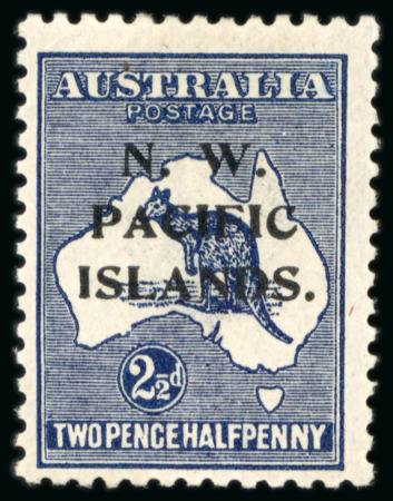 Stamp of New Guinea 1918-22 "N.W. Pacific Islands" 2 1/2d indigo mint with "1" of "1/2" omitted variety