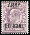 Stamp of Great Britain » Officials Army Official: 1902 6d pale dull purple with type O6 ovpt, mint