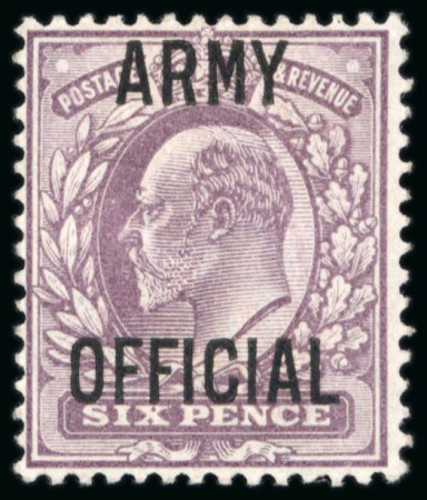 Stamp of Great Britain » Officials Army Official: 1902 6d pale dull purple with type O6 ovpt, mint