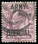 Stamp of Great Britain » Officials Army Official: 1902 6d pale dull purple with type O6 overprint, used