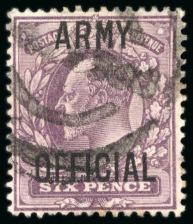 Stamp of Great Britain » Officials Army Official: 1902 6d pale dull purple with type O6 overprint, used