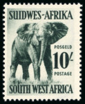 Stamp of South West Africa 1954, Set of 25 colour trials, on gummed n.h. paper,