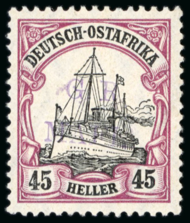 Stamp of Tanganyika » Mafia Island British Occupation 1915, 45h black & mauve mint