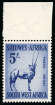 Stamp of South West Africa 1954, Set of 25 colour trials, on gummed n.h. paper,