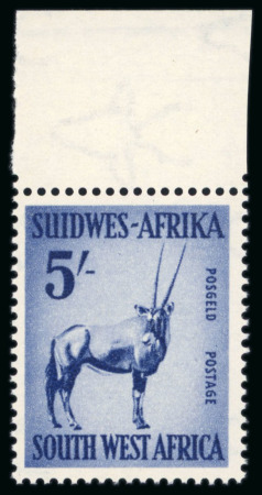 Stamp of South West Africa 1954, Set of 25 colour trials, on gummed n.h. paper,