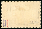 Stamp of Samoa 1914, 3s on 3M violet-black, mint l.h.