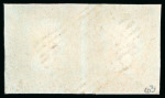 Stamp of Great Britain » 1841 1d Red 1841 1d.red-brown, Pl. 63, RJ-RK pair, neatly cancelled