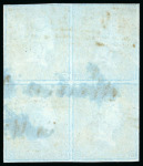 Stamp of Great Britain » 1841 1d Red 1841, 1d orange-brown pl.136 EB/FC block of four cancelled by oval of bars