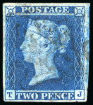 Stamp of Great Britain » 1841 2d Blue 1841 2d. blue,  a fine selection of Maltese cross usages
