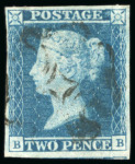 Stamp of Great Britain » 1841 2d Blue 1841 2d. blue,  a fine selection of Maltese cross usages