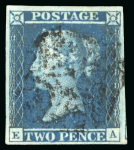 Stamp of Great Britain » 1841 2d Blue 1841 2d. blue,  a fine selection of Maltese cross usages