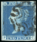 Stamp of Great Britain » 1841 2d Blue 1841 2d. blue,  a fine selection of Maltese cross usages