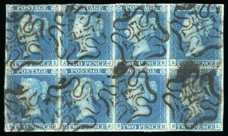 Stamp of Great Britain » 1841 2d Blue 1841 2d. blue,  a fine selection of Maltese cross usages