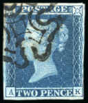 Stamp of Great Britain » 1841 2d Blue 1841 2d. blue,  a fine selection of Maltese cross usages