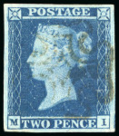 Stamp of Great Britain » 1841 2d Blue 1841 2d. blue,  a fine selection of Maltese cross usages