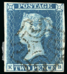 Stamp of Great Britain » 1841 2d Blue 1841 2d. blue,  a fine selection of Maltese cross usages