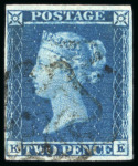 Stamp of Great Britain » 1841 2d Blue 1841 2d. blue,  a fine selection of Maltese cross usages