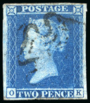 Stamp of Great Britain » 1841 2d Blue 1841 2d. blue,  a fine selection of Maltese cross usages