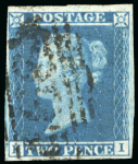 Stamp of Great Britain » 1841 2d Blue 1841 2d. blue,  a fine selection of numeral cancel