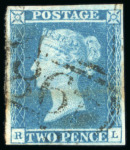 Stamp of Great Britain » 1841 2d Blue 1841 2d. blue,  a fine selection of numeral cancel