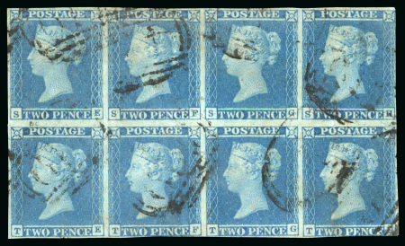 Stamp of Great Britain » 1841 2d Blue 1841 2d. blue,  a fine selection of numeral cancel