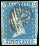 Stamp of Great Britain » 1841 2d Blue 1841 2d. blue,  a fine selection of numeral cancel