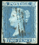 Stamp of Great Britain » 1841 2d Blue 1841 2d. blue,  a fine selection of numeral cancel