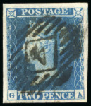 Stamp of Great Britain » 1841 2d Blue 1841 2d. blue,  a fine selection of numeral cancel