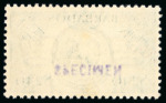 Stamp of Barbados 1964, Definitive set specialised mint collection on 10 pages, incl. the 1c, 4c, 8c, 12c,  24c 48c, 60c and $2.40 each locally handstamped "SPECIMEN" 