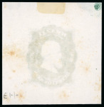 Stamp of Brazil » 1866-83 Dom Pedro » 1866 "Black Beard" Issue 1866, 200r black, two colour die proofs on India laid paper