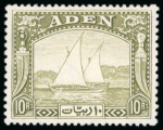 Stamp of Aden 1937-1955, Collection of mint stamps set out on 12
