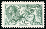 Stamp of Great Britain » King George V » 1913-19 Seahorse Issues 1913 Waterlow £1 dull blue-green, fine mint NH and