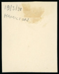 Stamp of Bermuda 1938-53 10s green and deep lake on pale emerald paper, tied to piece 